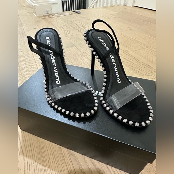 Alexander Wang Black Heels with Silver Embellishments - Picture 1 of 4